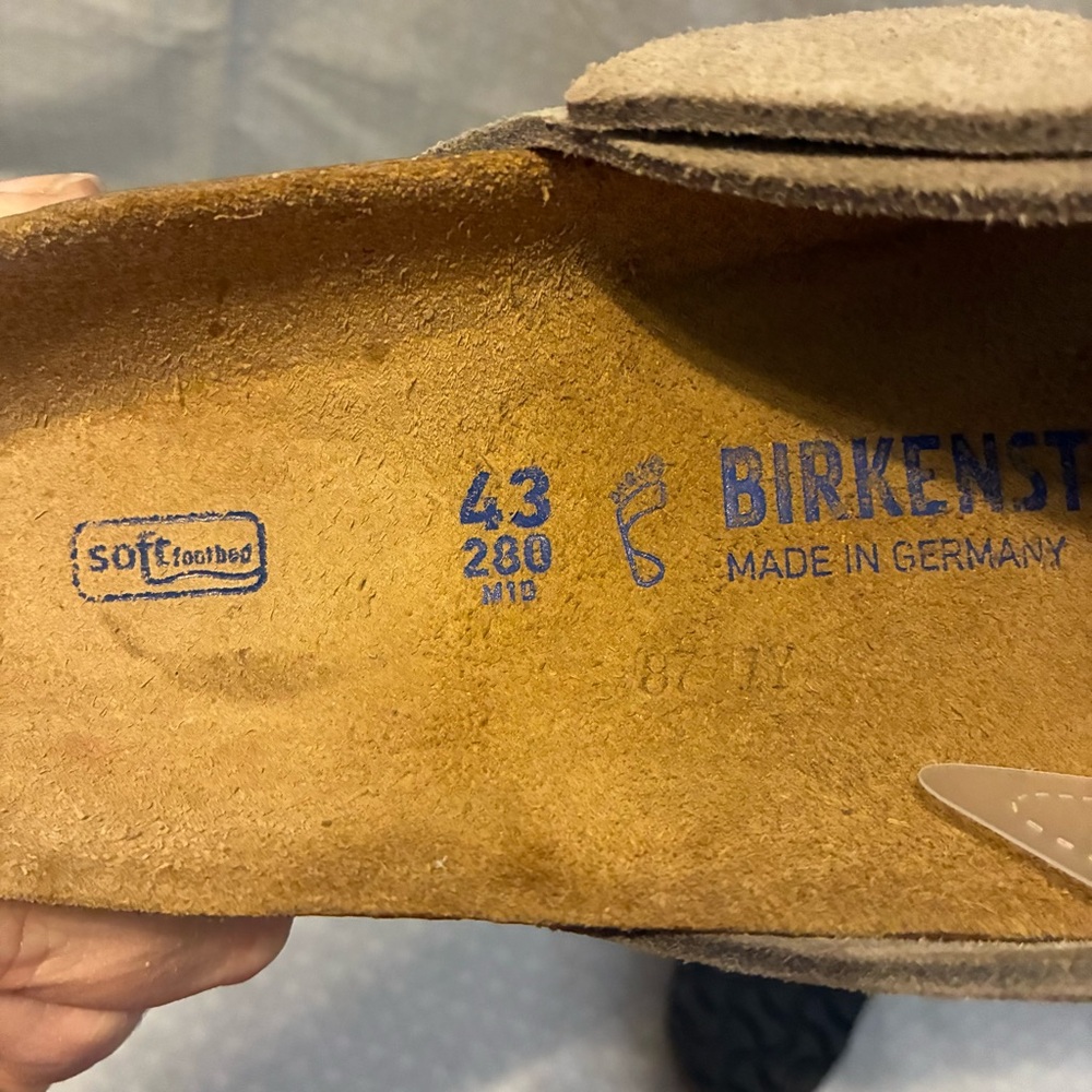 Birkenstock Lugano Sandals Taupe Suede 43 - Picture 6 of 7